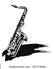 Saxophone. Musical background