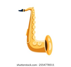 Saxophone musical instrument font L letter. Orchestra acoustic sax latin alphabet symbol, sound festival brass equipment or musician classic musical instrument English ABC vector font typeset letter