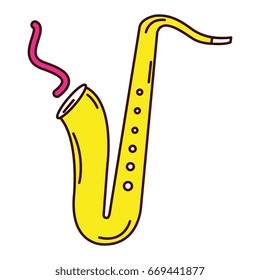 Saxophone musical instrument icon