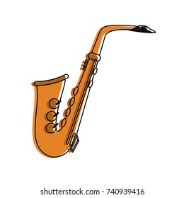 saxophone musical instrument icon image 