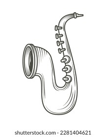 saxophone musical instrument icon isolated