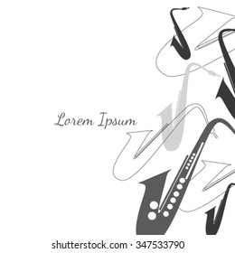 Saxophone musical instrument vector.