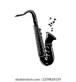 saxophone musical instrument vector design