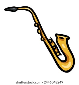 Saxophone Musical Instrument Vector Doodle Icon