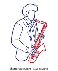 Saxophone Musician Orchestra Instrument Graphic Vector