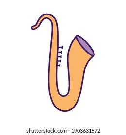 saxophone on a white background vector illustration design