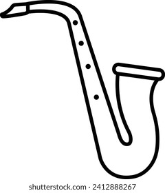 saxophone Outline vector illustration icon