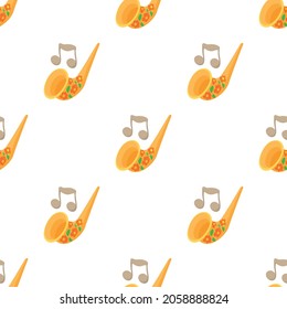 Saxophone pattern seamless background texture repeat wallpaper geometric vector