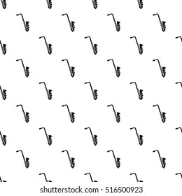 Saxophone pattern. Simple illustration of saxophone vector pattern for web