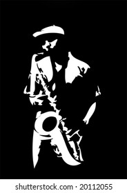 the saxophone player