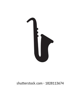 Saxophone sign logo design vector template