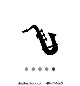 Saxophone silhouette icon