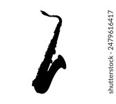  saxophone silhouette	 - vector illustration