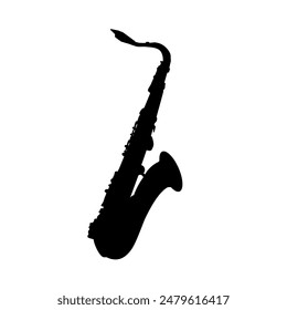  saxophone silhouette	 - vector illustration