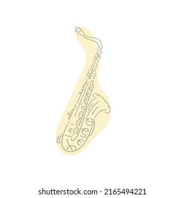 saxophone style musical instrument vector illustration