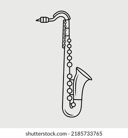 Saxophone SVG Printable Vector Design,