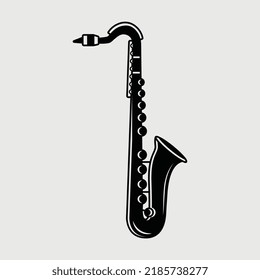 Saxophone SVG Printable Vector Design,