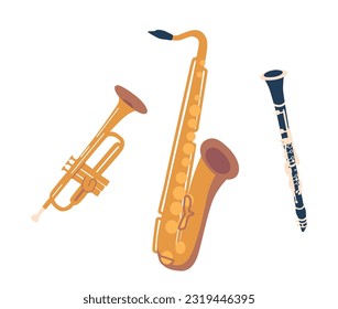 Saxophone, Trumpet, And Clarinet Are Some Of The Iconic Musical Jazz Instruments That Bring Rhythm, Harmony And Soul