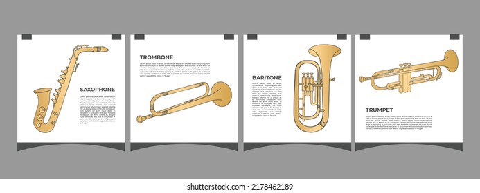 saxophone and Trumpet vector art