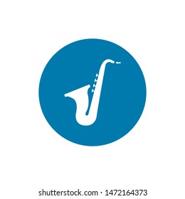 Saxophone trumpet vector icon. Saxophone symbol. Sign for mobile concept and web design. Vector illustration.