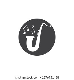Saxophone trumpet vector icon. Saxophone symbol. Linear style sign for mobile concept and web design. Saxophone symbol logo illustration. vector graphics - Vector.