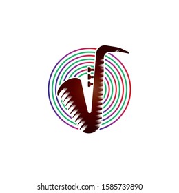 Saxophone trumpet vector icon. Saxophone symbol. Linear style sign for mobile concept and web design. Saxophone symbol logo illustration. vector graphics - Vector.
