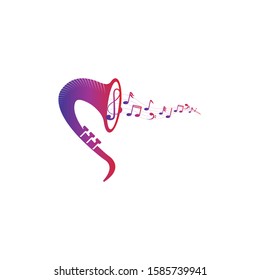 Saxophone trumpet vector icon. Saxophone symbol. Linear style sign for mobile concept and web design. Saxophone symbol logo illustration. vector graphics - Vector.
