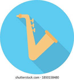icono saxofónico de color plano vectorial 