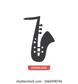 Saxophone vector icon 