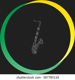 Saxophone vector  icon