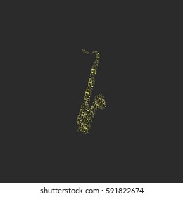 Saxophone vector  icon.