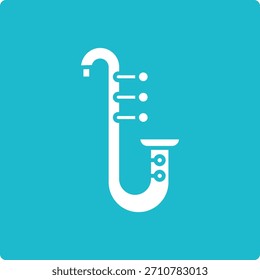 Icono de Vector de saxofón. Se puede utilizar para aplicaciones de impresión, móviles y de Web.