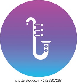 Icono de Vector de saxofón. Se puede utilizar para aplicaciones de impresión, móviles y de Web.