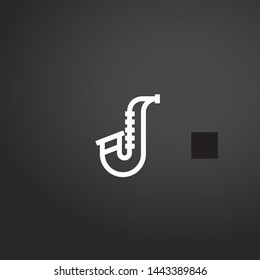 Saxophone vector icon. Saxophone concept stroke symbol design. Thin graphic elements vector illustration, outline pattern for your web site design, logo, UI. EPS 10.