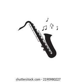 saxophone vector icon illustration logo template