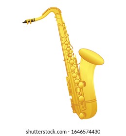 Saxophone Vector Illustration Instrumental Classic Music