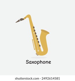 Saxophone Vector Illustration: Jazz Wind Instrument