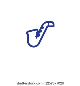 Saxophone vector isolated icon