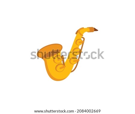 Saxophone vector isolated icon. Saxophone emoji illustration. Saxophone vector isolated emoticon