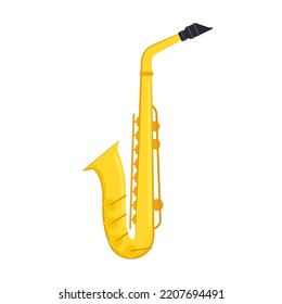 Saxophone vector. Saxophone on white background.