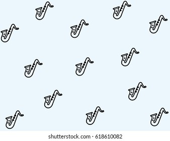 saxophone vector pattern background