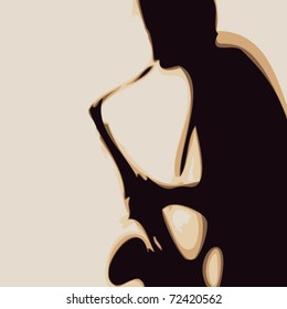 Saxophonist vector illustration 2.