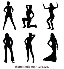 saxy women shapes-vector