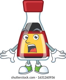 Say asian sauce cartoon character design on a surprised gesture