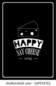 say cheese poster template vector/illustration / background/ greeting card