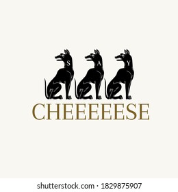 Say cheese.  Vector placard with hand drawn illustration isolated. Creative artwork. Template for card, poster, banner, print for t-shirt, pin, badge, patch.