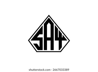 SAY Custom Monogram Logo Design.