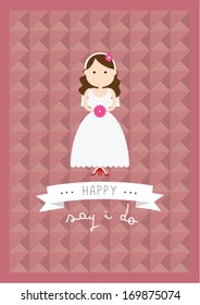 say i do poster template vector/illustration / background/ greeting card
