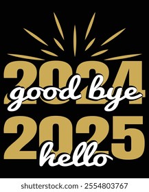 "Say goodbye to 2025 and welcome 2026 with this trendy design. Perfect for celebrating New Year's Eve and embracing fresh beginnings."

