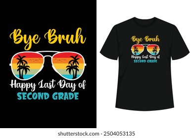 Say goodbye to Second grade and hello to 2th Grade with this fun and stylish Tee! Perfect for celebrating the end of the school year and the start of summer, Funny Summer Break End Of School Year 